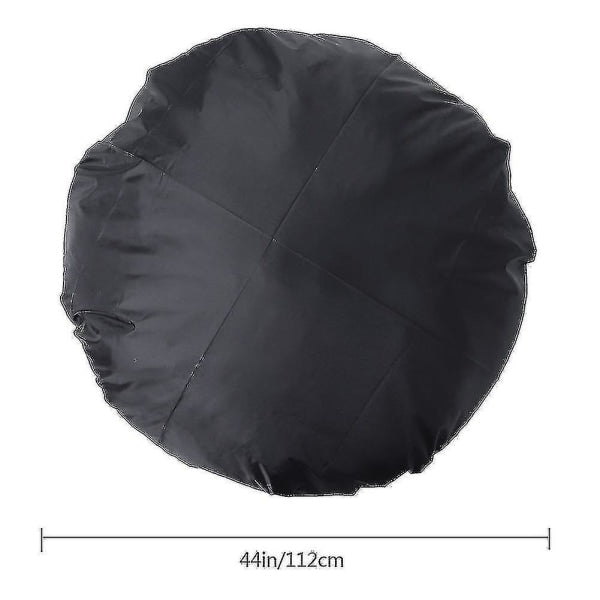 Waterproof Cover 112cm Outdoor Round Black Patio Fire Pit Cover.