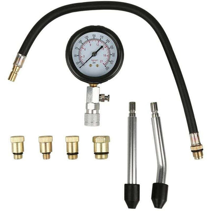 Compression Tester Kit for Vehicles, Compatible with Motorcycle, Car, Outboard, Chainsaw, Snowmobile, Gasoline Engine.