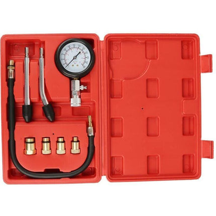 Compression Tester Kit for Vehicles, Compatible with Motorcycle, Car, Outboard, Chainsaw, Snowmobile, Gasoline Engine.