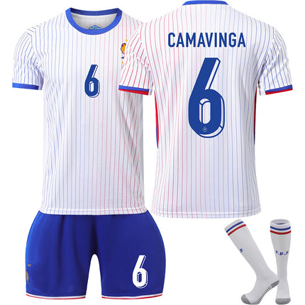 France 2024 jersey football shirt UEFA Euro edition home kids adult set no. 6 CAMAVINGA With socks XXL