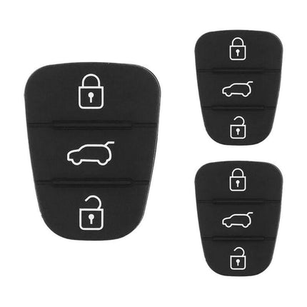 2pcs Silicone Key Case Compatible with Kia Sportage Cee'd Picanto Rio & Hyundai i10 i20 i30 ix20 ix35 - 3 Buttons Remote Control Cover.