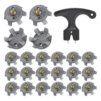 Golf Spikes Set Includes 30 Pcs Golf Studs Replacement Golf Studs Spanner Metal Thread Screw 6mm Dia Golf Spike too-xindaren.
