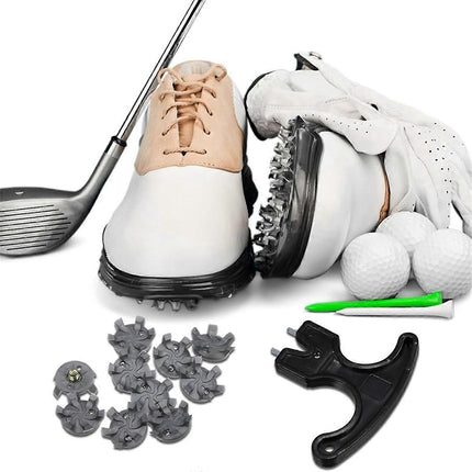Golf Spikes Set Includes 30 Pcs Golf Studs Replacement Golf Studs Spanner Metal Thread Screw 6mm Dia Golf Spike too-xindaren.