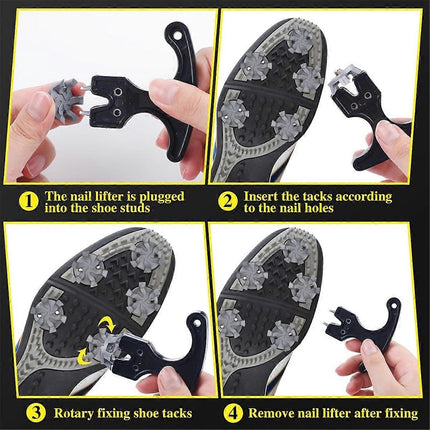 Golf Spikes Set Includes 30 Pcs Golf Studs Replacement Golf Studs Spanner Metal Thread Screw 6mm Dia Golf Spike too-xindaren.