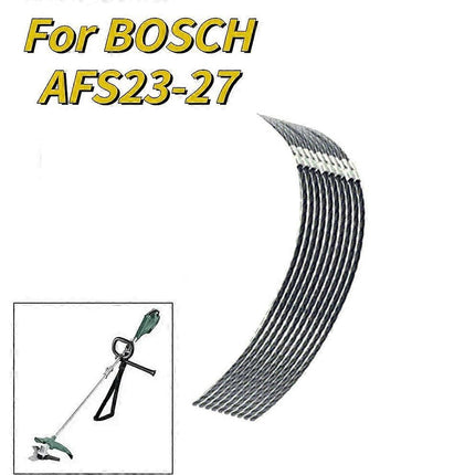10 pcs For Bosch AFS 23-37 Lawn Mower Nylon Line Trimmer Line with Buckle F016800431.