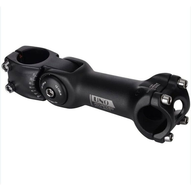 31.8 Adjustable Stem 110mm 0 60 Degree Adjustable Stem for Most Mountain Bike Road Bike, by DEBUNS.