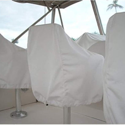 2-Pack Covers, Waterproof Outdoor Pedestal Pontoon Captain Boat Bench Chair Covers, Oxford Fabric Rudder Chair Covers - Perfect.