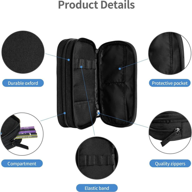 Blue sports pencil case with soccer motif, spacious and durable pencil case with zippers, soccer pencil case Soccer Blue Soccer Blue.