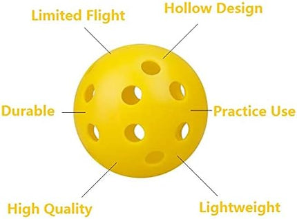 12-Pack Golf Practice Balls, Hollow Practice Balls with Airflow, 42mm Plastic Golf Balls, for Swing Training, Driving Range, Home Use.