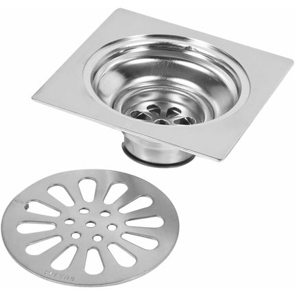 Thick Stainless Steel Floor Drain Anti-odor Square Shower Drain for Bathroom 100 100mm (Style : 3).