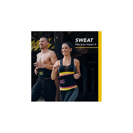 Sweat Belt Burn Belt Fitness Cardio Black XL.