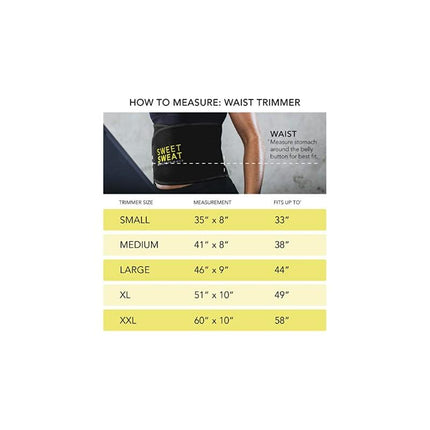 Sweat Belt Burn Belt Fitness Cardio Black XL.
