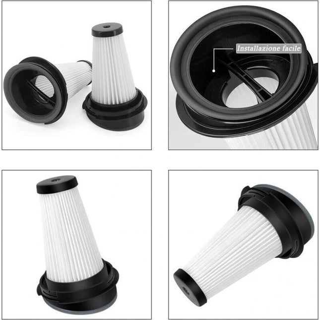 4-pack replacement filters for Rowenta X-pert 3.60 X-Pert 160 RH72xxx RH6921WO RH6933WO RH6971WO RH6974WO cordless vacuum cleaner ZR005202, DEBUNS.