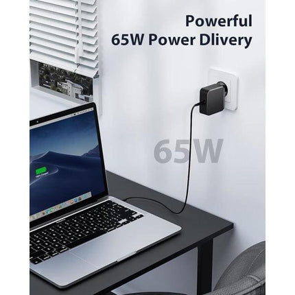 65W USB C Laptop Charger (1.8m) for Lenovo Thinkpad ASUS Zenbook.