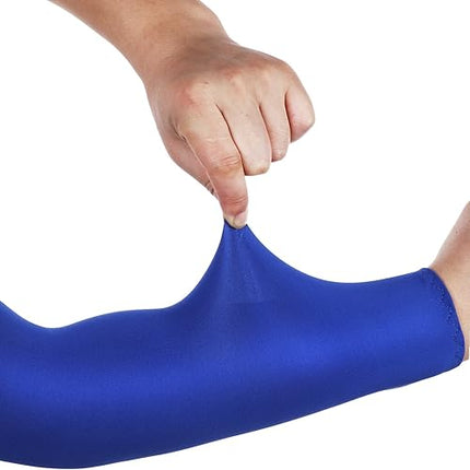 8-Pack Unisex UV Protective Arm Warmers for Cooling White Black Gray Blue, Ice Silk.