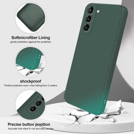 Samsung S23 Rubberized Matte Green Case Camera Protection Liquid - Green.
