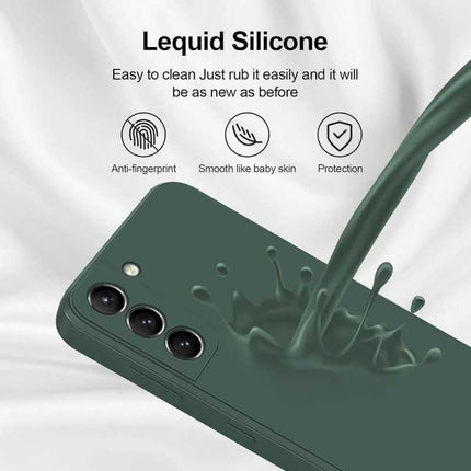 Samsung S23 Rubberized Matte Green Case Camera Protection Liquid - Green.