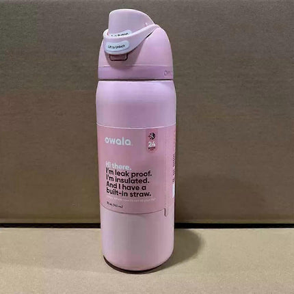 Owala 24/32oz Rose Quartz FreeSip Stainless Steel Water Bottle - Rosé Quartz Pink.