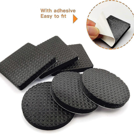 60 pieces non-slip rubber pads, self-adhesive rubber furniture protectors, protective pads for wooden floors, tables, chairs, bed legs.
