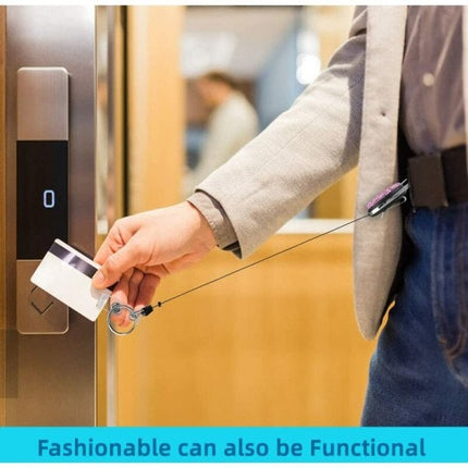 Keychain Retractable 3 ID Cards Yo-Yo, Retractable ID Card Holder Keychain Key Ring Key Tag Retractable for Keys, Card Holder ID Card Holder.