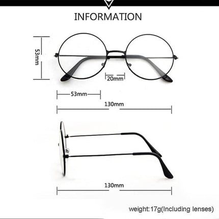 Harry Potter Vintage Round Glasses Frames, Black.
