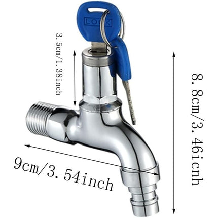 Anti-theft tap for outdoor use, anti-theft brass tap, lockable outdoor tap, for washing machine in the garden.