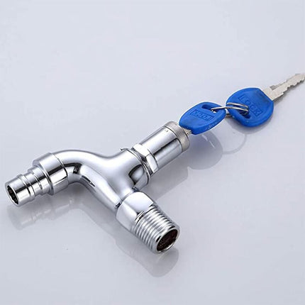 Anti-theft tap for outdoor use, anti-theft brass tap, lockable outdoor tap, for washing machine in the garden.
