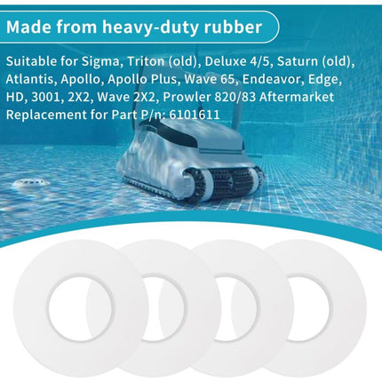 pcs Climbing Wheel Rings 6101611-R4 for Maytronics Dolphin Pool Cleaner - Compatible with M200, M400, M500, Nautilus/CC Plus, DX3/DX4/DX6.