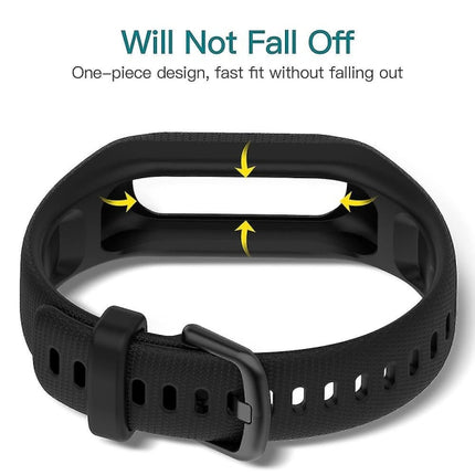 3pcs Soft Silicone Wristbands for Garmin Vivosmart 5 Wristband, Replacement Sports Wristbands in Different Colors for Vivosmart 5, Black-White-Blue.