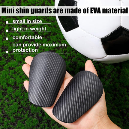 Mini Football Shin Guards, Dark Grey Extra Mini Football Shin Guards Youth & Adult Shin Guards (Mini, 9.5x 4cm).