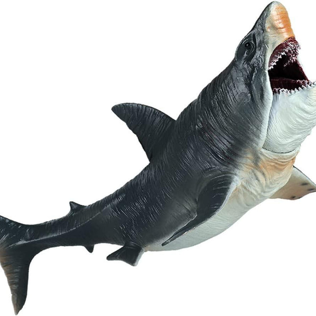 Large Megalodon Shark Toy, Plastic Sea Animal Figure, Realistic Sea Monster Toy Figure.