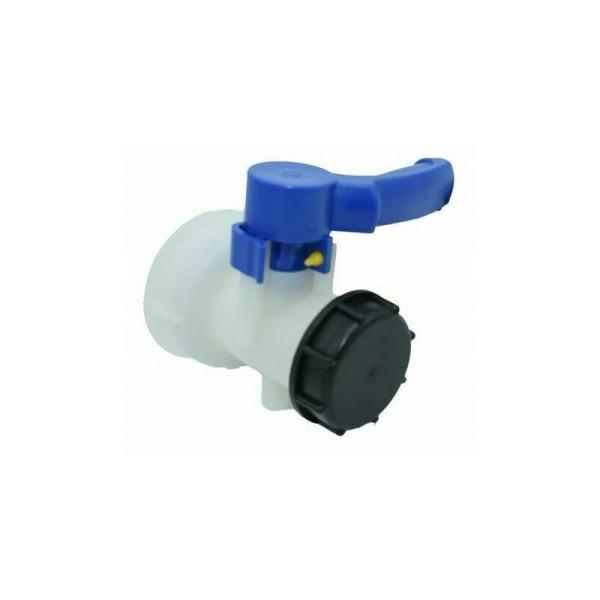 Valve for IBC tank 1000 liters 2\"/ 62 mm Integrated plastic.