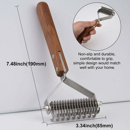 Coat King Dog and Cat Brush, Pet Grooming Comb Deshedding Rake Significantly Reduces Shedding.