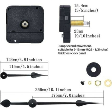 High Torque Clock Motor, Long Shaft and 7-Inch Spade Hands.