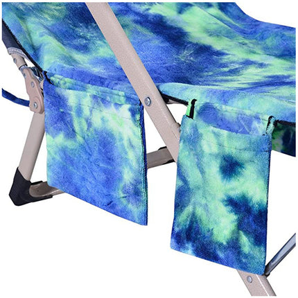 Beach Chair Cover with Side Pockets for Sunbathing, Garden.