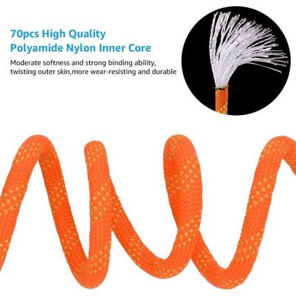 10M Safety Rope Nylon Braided Safety Rope Anti-tear Climbing Rescue Rope, 10mm Diameter Rope for Hiking.