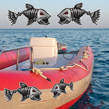 2pcs/set Fishing Boat Decals Sticker Car Decal Boat Decals for Kayak Fishing Car Reflective Decals Accessories 25*13cm.