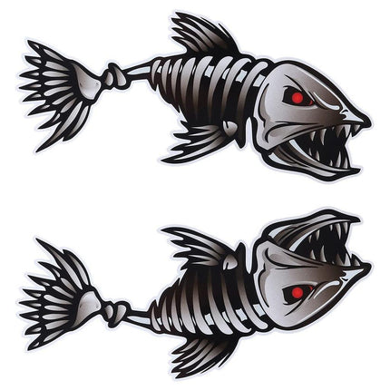 2pcs/set Fishing Boat Decals Sticker Car Decal Boat Decals for Kayak Fishing Car Reflective Decals Accessories 25*13cm.