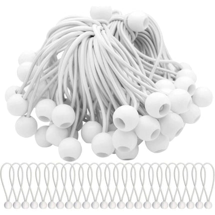 50 elastic rubber straps with balls for marquees, tents, banners, tarpaulins.