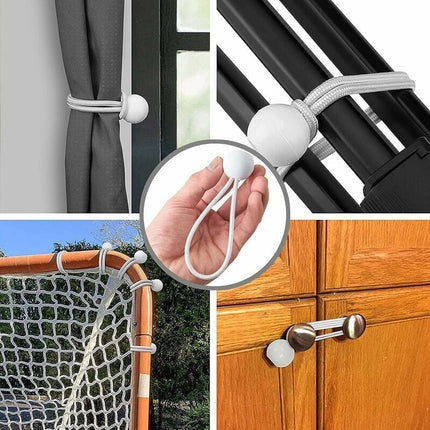 50 elastic rubber straps with balls for marquees, tents, banners, tarpaulins.