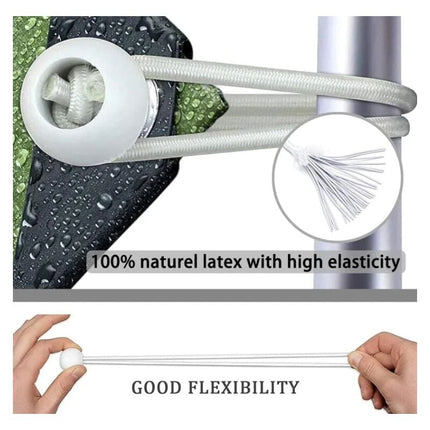 50 elastic rubber straps with balls for marquees, tents, banners, tarpaulins.