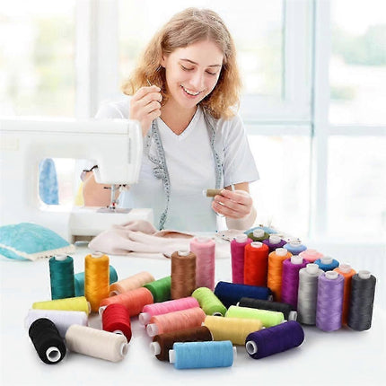 72 pcs Sewing Thread Set, 36 Colors Sewing Machine Threads, Pre-Wound Spools Sewing Thread Set, 365 Meters Per Spool.