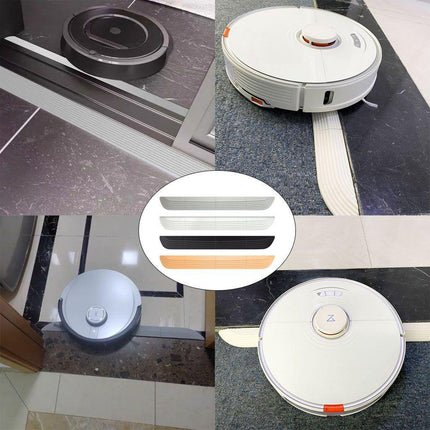 Threshold strip for robot vacuum cleaner, white.