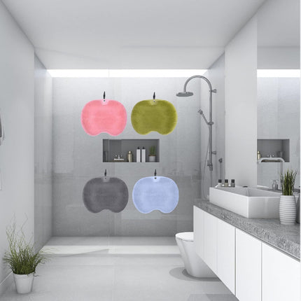 Non-slip Silicone Massage Mat, Shower Back Scrubber, Massage Mat with Non-slip Suction Cups, Exfoliating Bath Mat Blue.