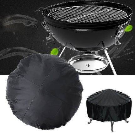 Waterproof Cover 112cm Outdoor Round Black Patio Fire Pit Cover.