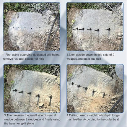 Wedge molds/Stone wedge for stone cracking 18 mm 5-pack.