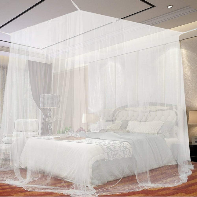 Mosquito net, large mosquito net with frame for king size bed, mosquito net for indoor and outdoor use (200 x 220 x 210 cm).