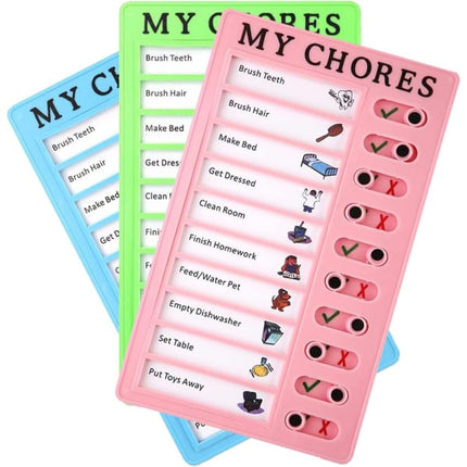 pcs checklist board - daily schedule to do list board memo - plastic chores chart with slider portable to do list for.