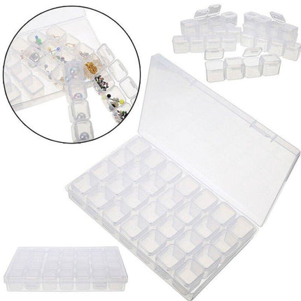 2-pack - Bead Storage 56 Compartments for Diamond Painting - Diamond Painting Transparent Transparent.