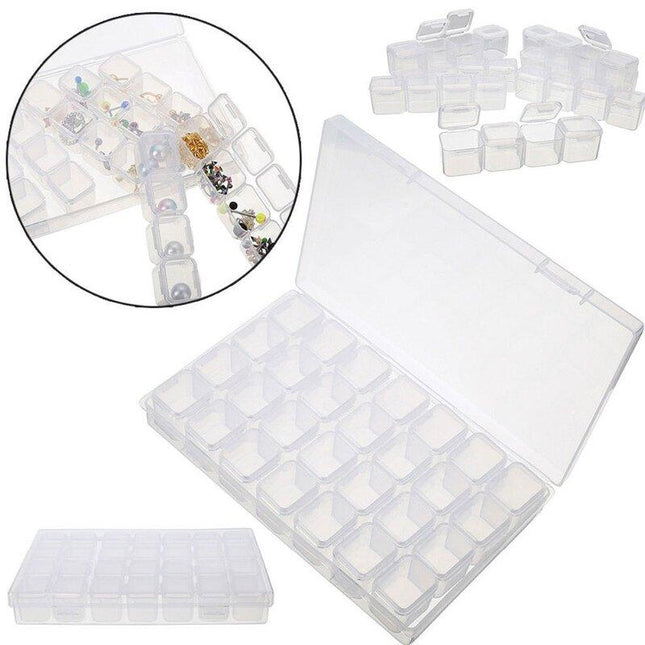 2-pack - Bead Storage 56 Compartments for Diamond Painting - Diamond Painting Transparent Transparent.